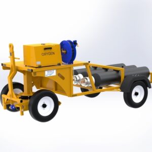 Product: 3-Bottle Flat-Bed Oxygen Service Cart