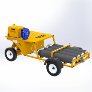 Product: 4-Bottle Flat-Bed Oxygen Service Cart