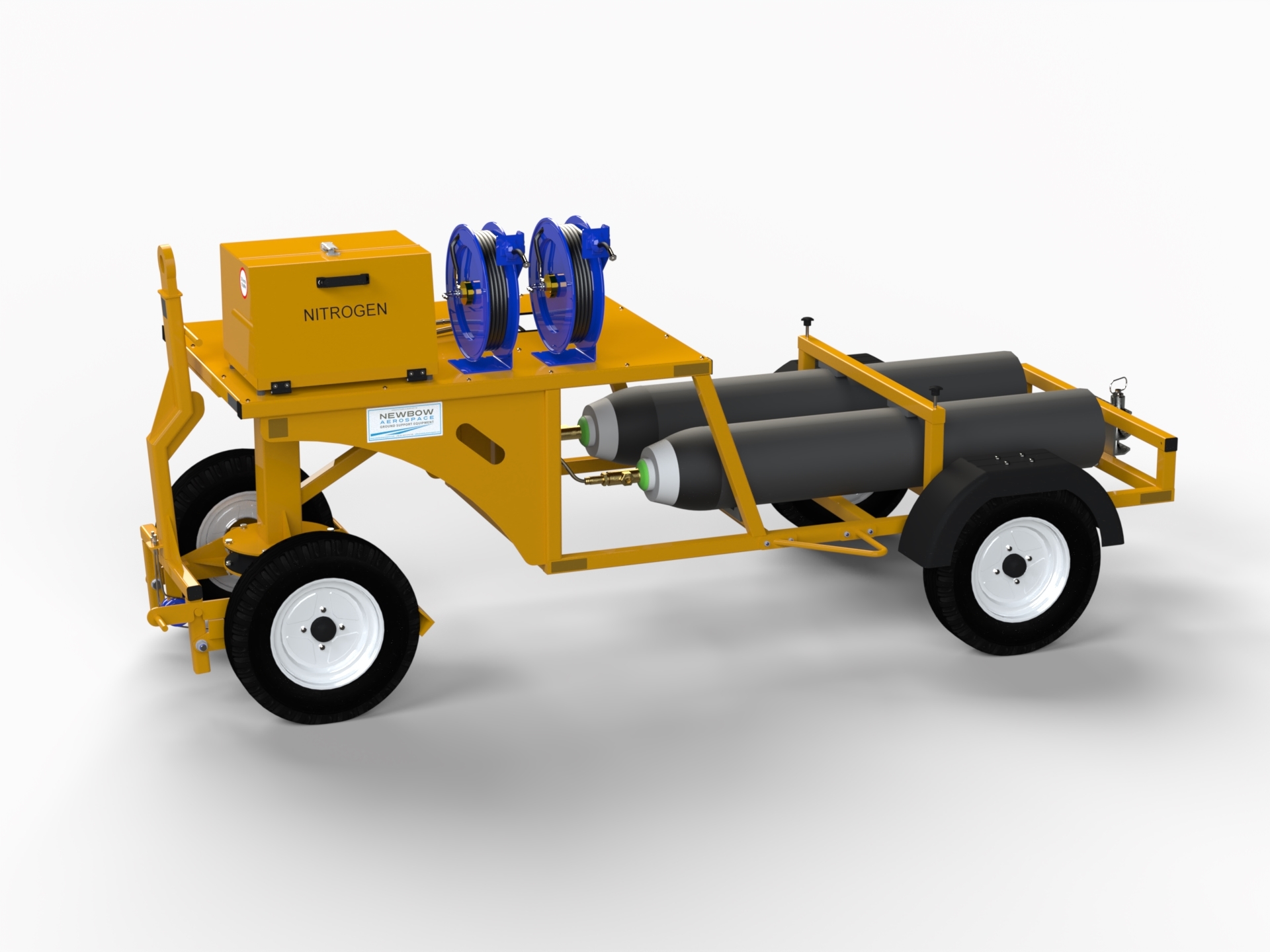 Product: 2-Bottle Flat Bed Nitrogen Service Cart
