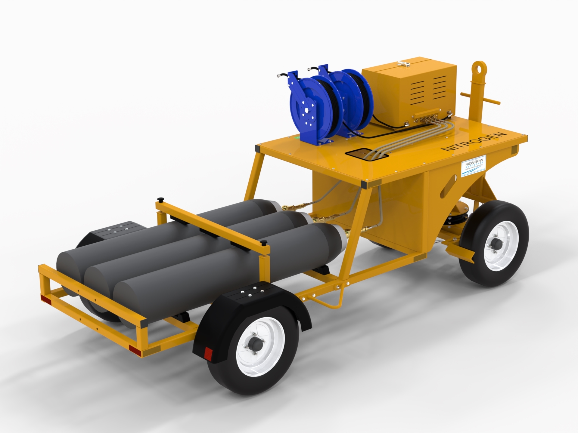 Product: 3-Bottle Flat-Bed Nitrogen Service Cart