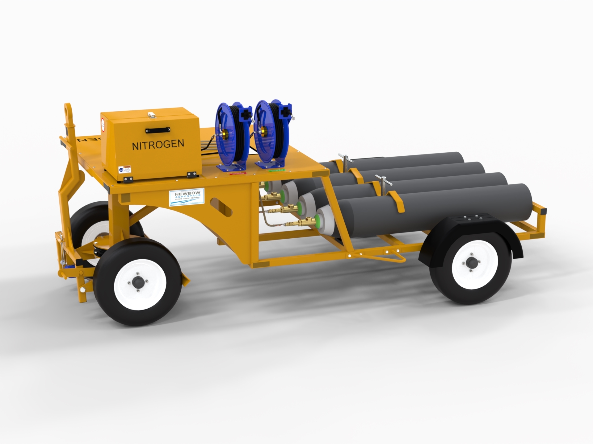 Product: 4-Bottle Flat-Bed Nitrogen Service Cart