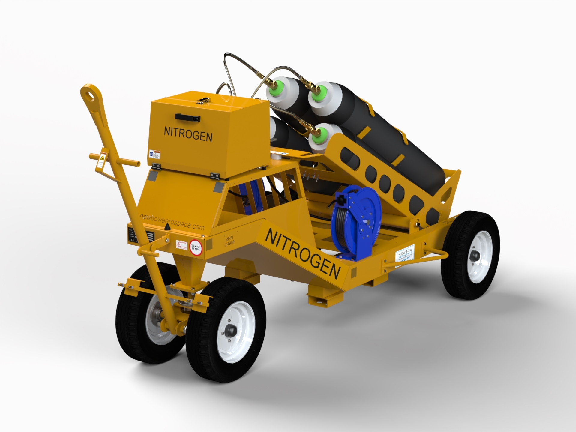 Product: 4-Bottle Easy-Load Nitrogen Service Cart