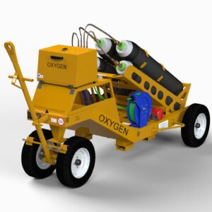 Product: 4-Bottle Easy-Load Oxygen Service Cart