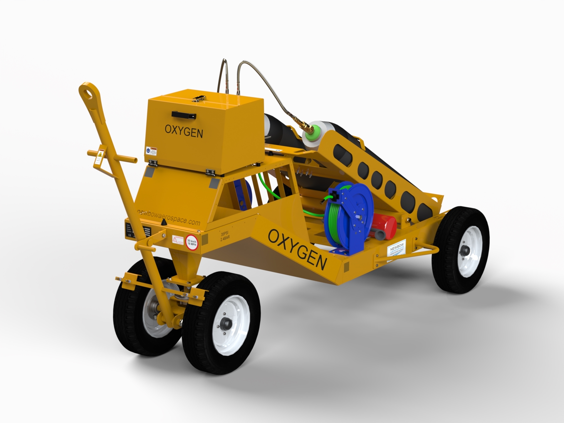 Product: 2-Bottle Easy-Load Oxygen Service Cart